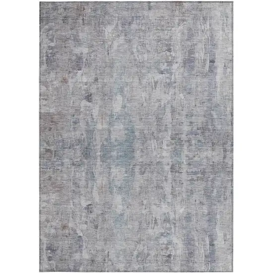 Taupe And Gray Abstract Washable Indoor Outdoor Area Rug Photo 4