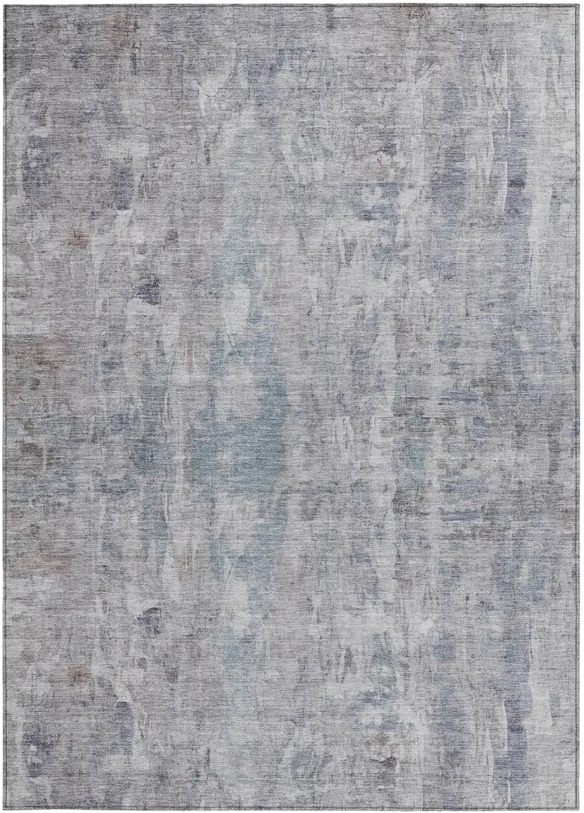 Taupe And Gray Abstract Washable Indoor Outdoor Area Rug Photo 4