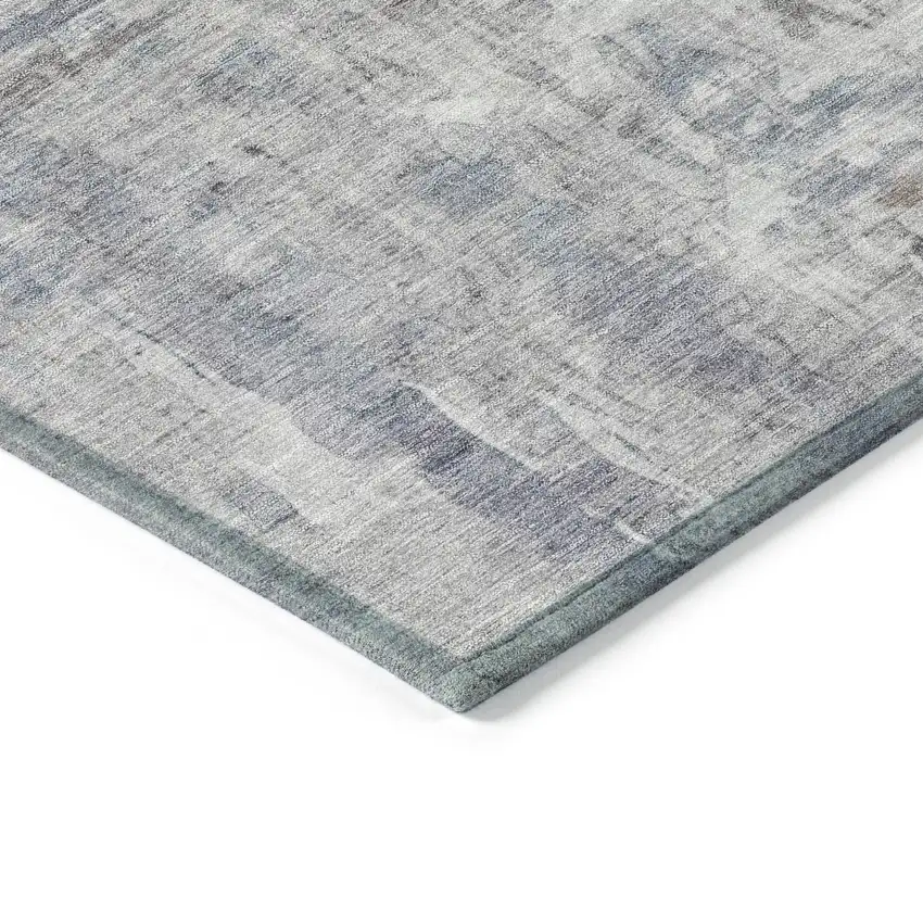 Taupe And Gray Abstract Washable Indoor Outdoor Area Rug Photo 5