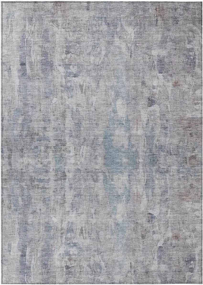 Taupe And Gray Abstract Washable Indoor Outdoor Area Rug Photo 2