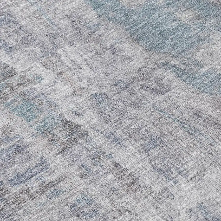 Taupe And Gray Abstract Washable Indoor Outdoor Area Rug Photo 7