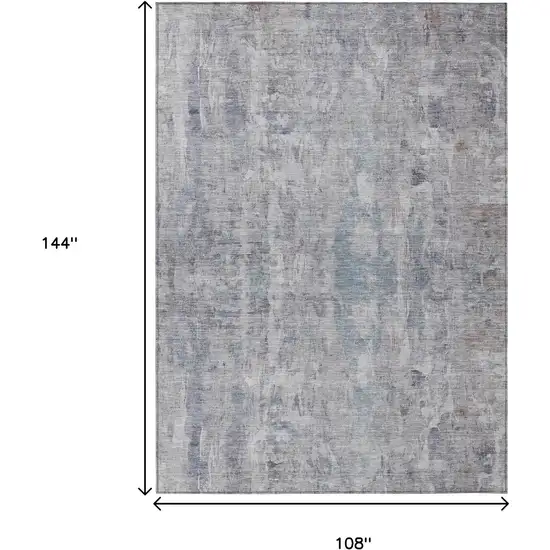 Taupe And Gray Abstract Washable Indoor Outdoor Area Rug Photo 3