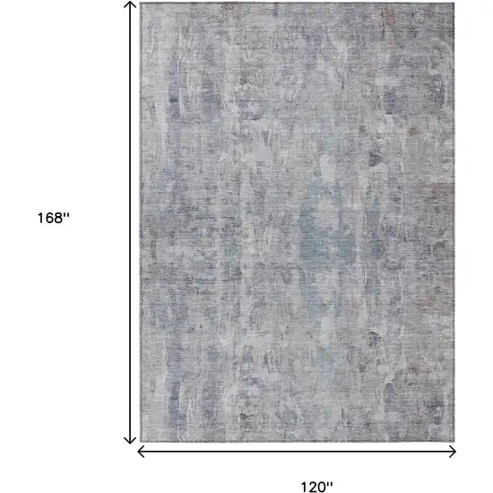 Taupe And Gray Abstract Washable Indoor Outdoor Area Rug Photo 3