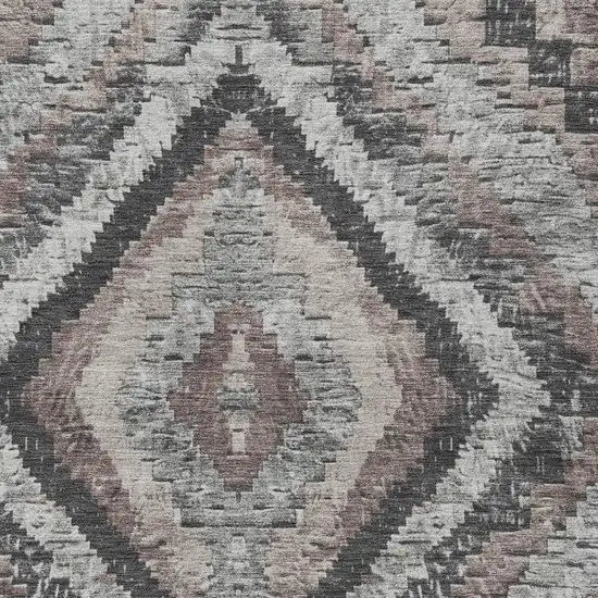 Taupe And Gray Aztec Washable Indoor Outdoor Area Rug Photo 4