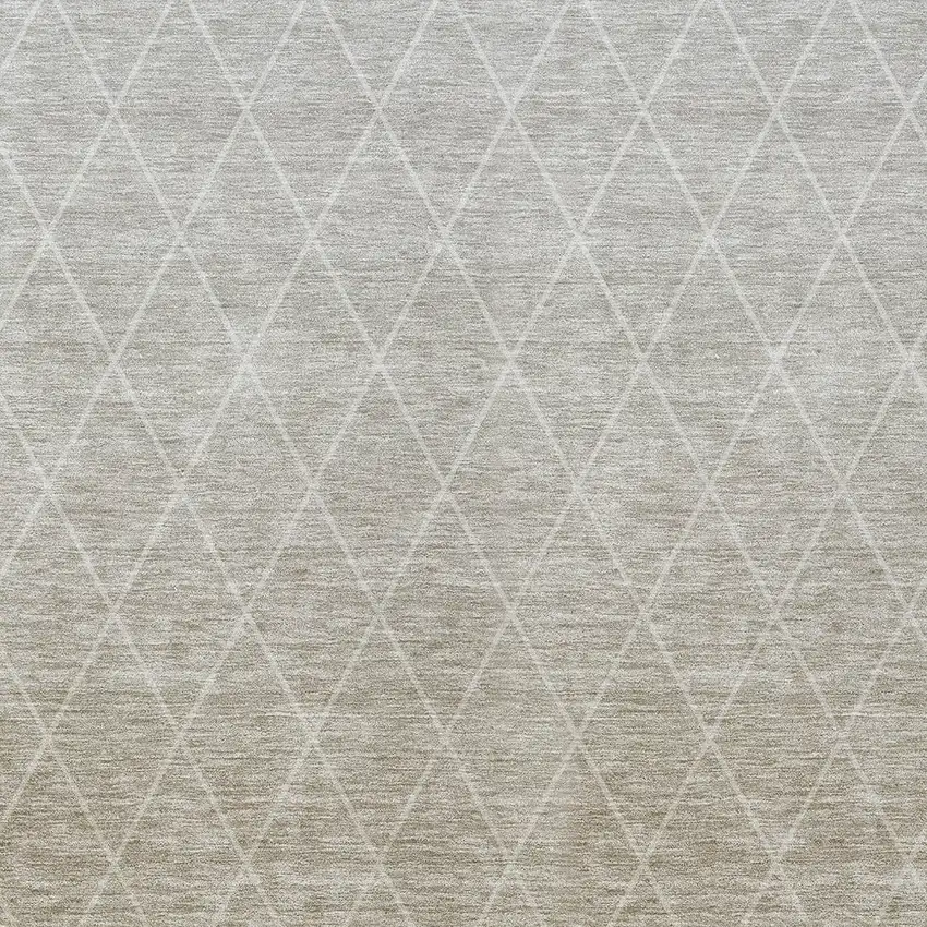 Taupe And Gray Geometric Washable Indoor Outdoor Area Rug Photo 8