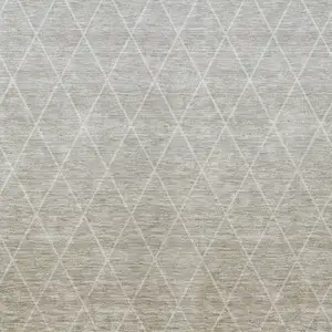 Photo of Taupe And Gray Geometric Washable Indoor Outdoor Area Rug