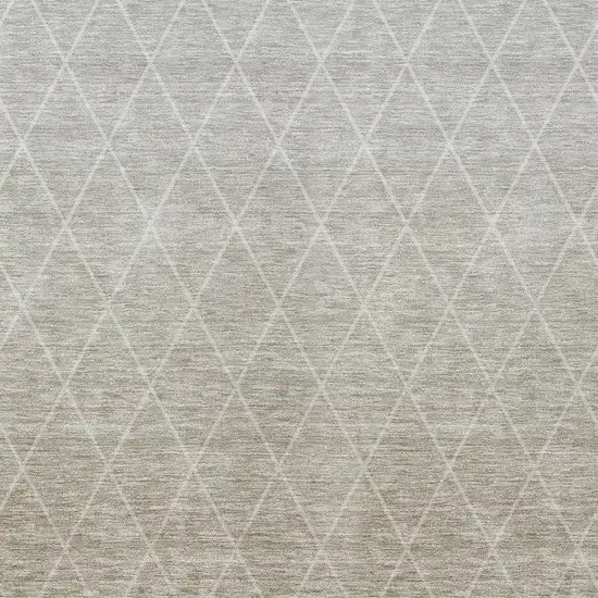 Taupe And Gray Geometric Washable Indoor Outdoor Area Rug Photo 6