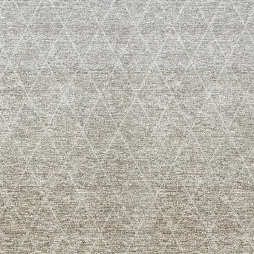 Taupe And Gray Geometric Washable Indoor Outdoor Area Rug Photo 6