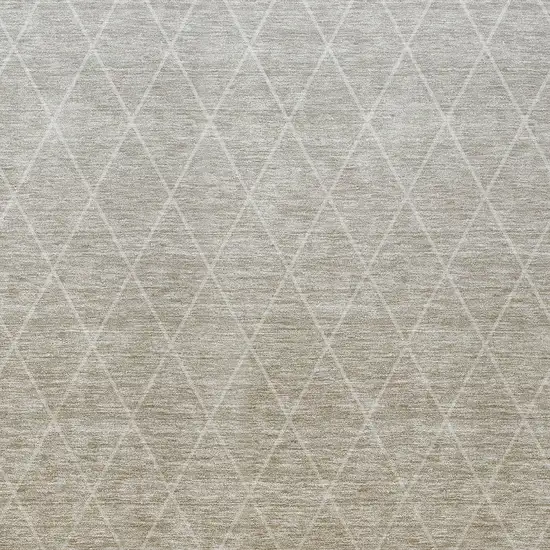 Taupe And Gray Geometric Washable Indoor Outdoor Area Rug Photo 6