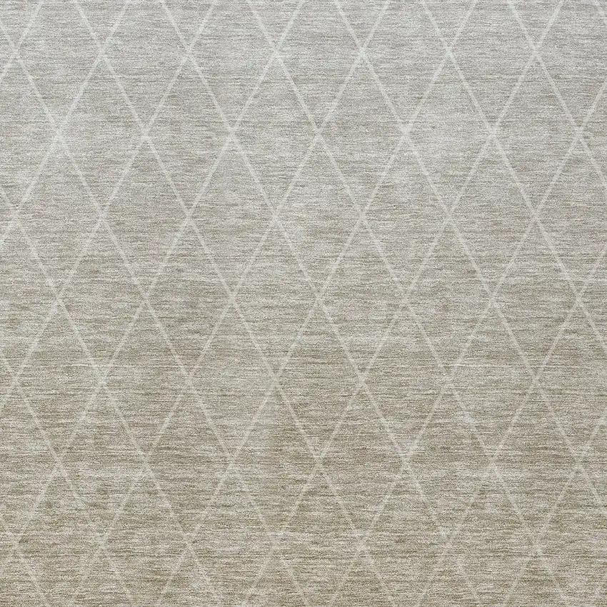 Taupe And Gray Geometric Washable Indoor Outdoor Area Rug Photo 6