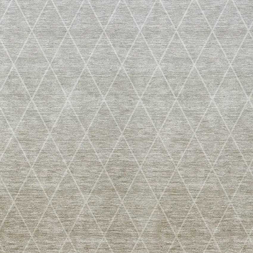 Taupe And Gray Geometric Washable Indoor Outdoor Area Rug Photo 6