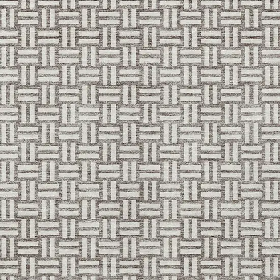 Taupe And Gray Geometric Washable Indoor Outdoor Area Rug Photo 6