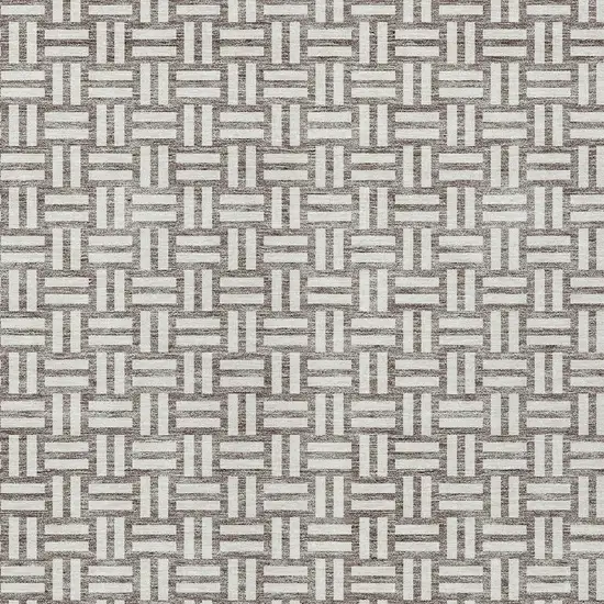 Taupe And Gray Geometric Washable Indoor Outdoor Area Rug Photo 6