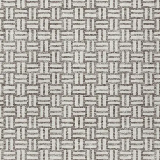 Taupe And Gray Geometric Washable Indoor Outdoor Area Rug Photo 6