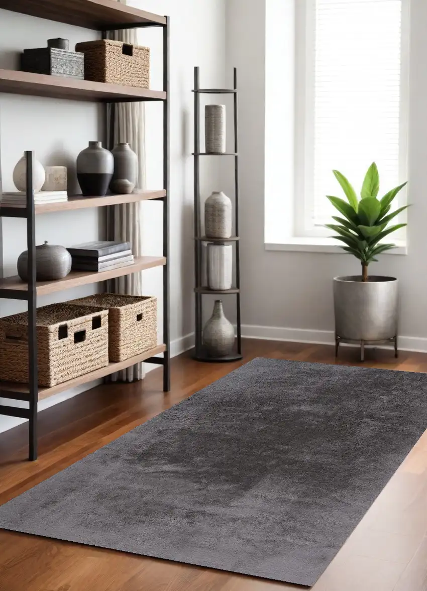 Taupe And Gray Shag Area Rug Photo 1