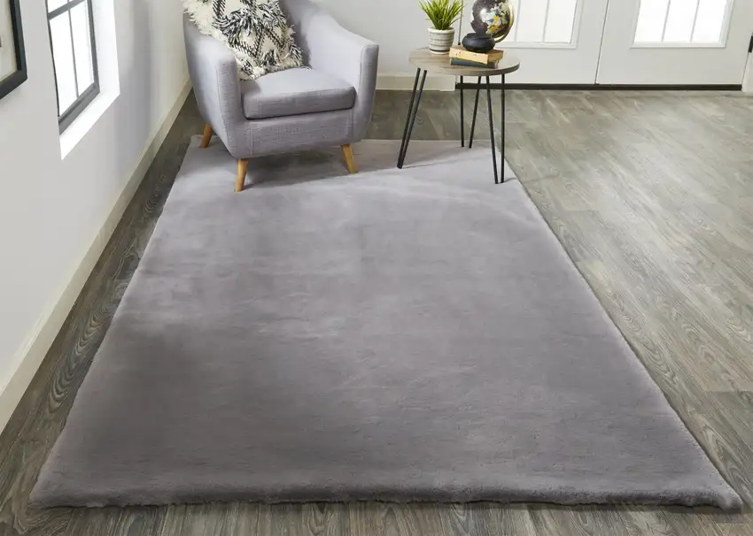 Taupe And Gray Shag Area Rug Photo 6