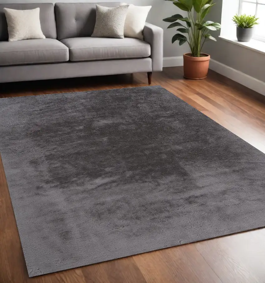 Taupe And Gray Shag Area Rug Photo 1