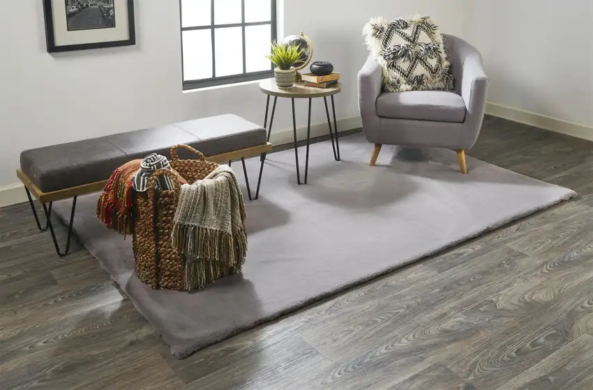 Taupe And Gray Shag Area Rug Photo 5