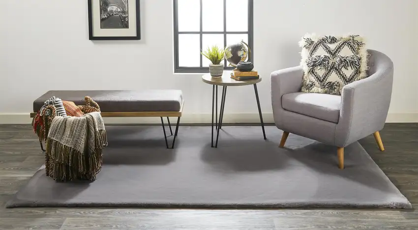 Taupe And Gray Shag Area Rug Photo 4
