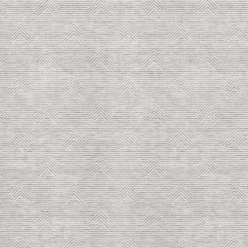 Taupe And Ivory Abstract Geometric Washable Area Rug With UV Protection Photo 3