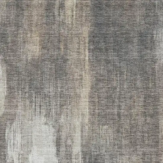 Taupe And Ivory Abstract Washable Area Rug With UV Protection Photo 3