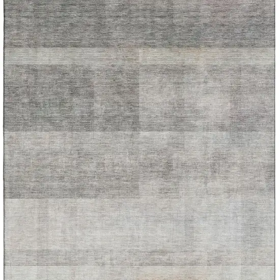 Taupe And Ivory Abstract Washable Area Rug With UV Protection Photo 4