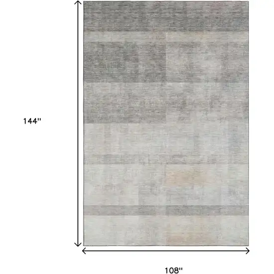 Taupe And Ivory Abstract Washable Area Rug With UV Protection Photo 6