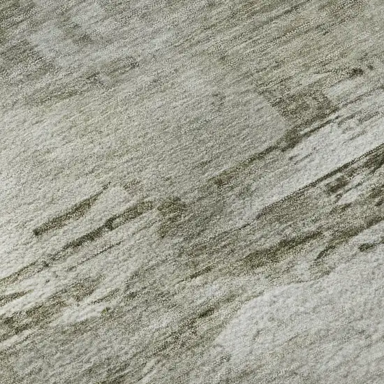 Taupe And Ivory Abstract Washable Area Rug With UV Protection Photo 3