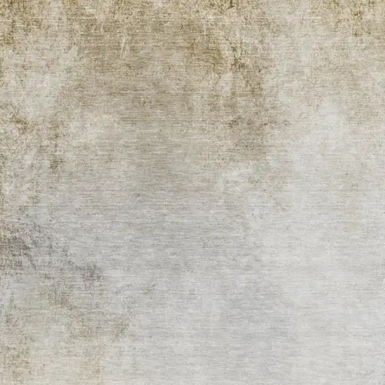 Taupe And Ivory Abstract Washable Area Rug With UV Protection Photo 8