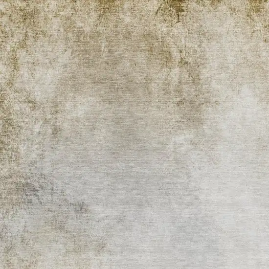 Taupe And Ivory Abstract Washable Area Rug With UV Protection Photo 3