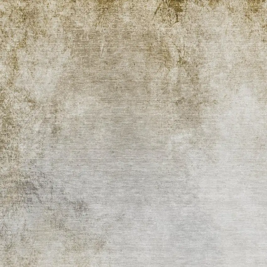 Taupe And Ivory Abstract Washable Area Rug With UV Protection Photo 3