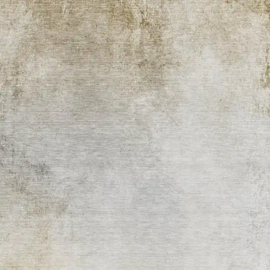 Taupe And Ivory Abstract Washable Area Rug With UV Protection Photo 8