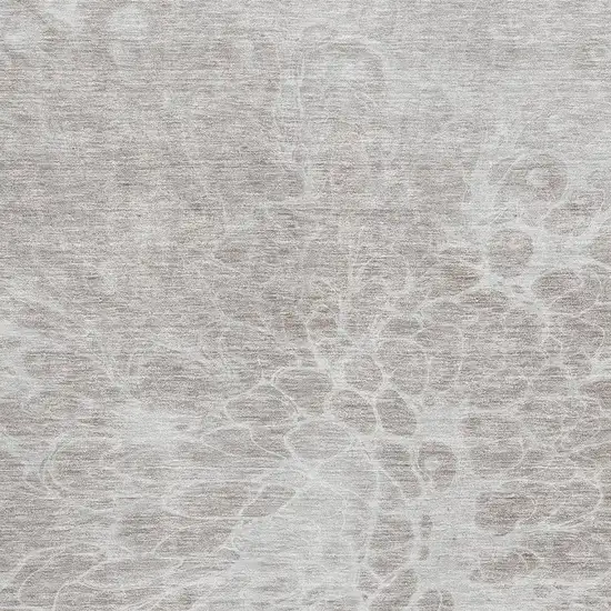 Taupe And Ivory Abstract Washable Area Rug With UV Protection Photo 3
