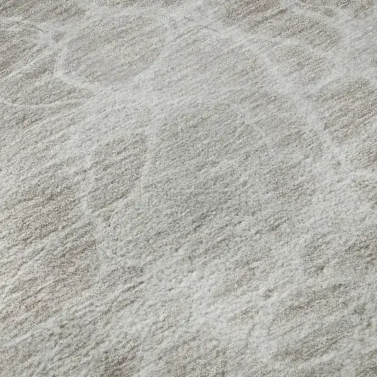 Taupe And Ivory Abstract Washable Area Rug With UV Protection Photo 8