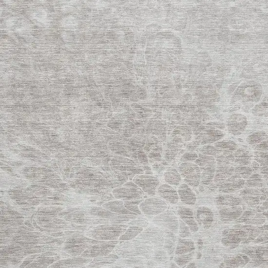 Taupe And Ivory Abstract Washable Area Rug With UV Protection Photo 3