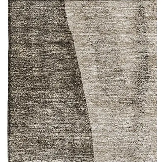 Taupe And Ivory Abstract Washable Area Rug With UV Protection Photo 4
