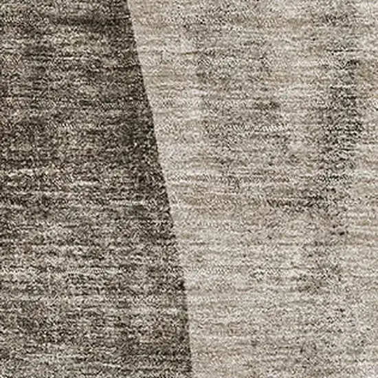Taupe And Ivory Abstract Washable Area Rug With UV Protection Photo 3