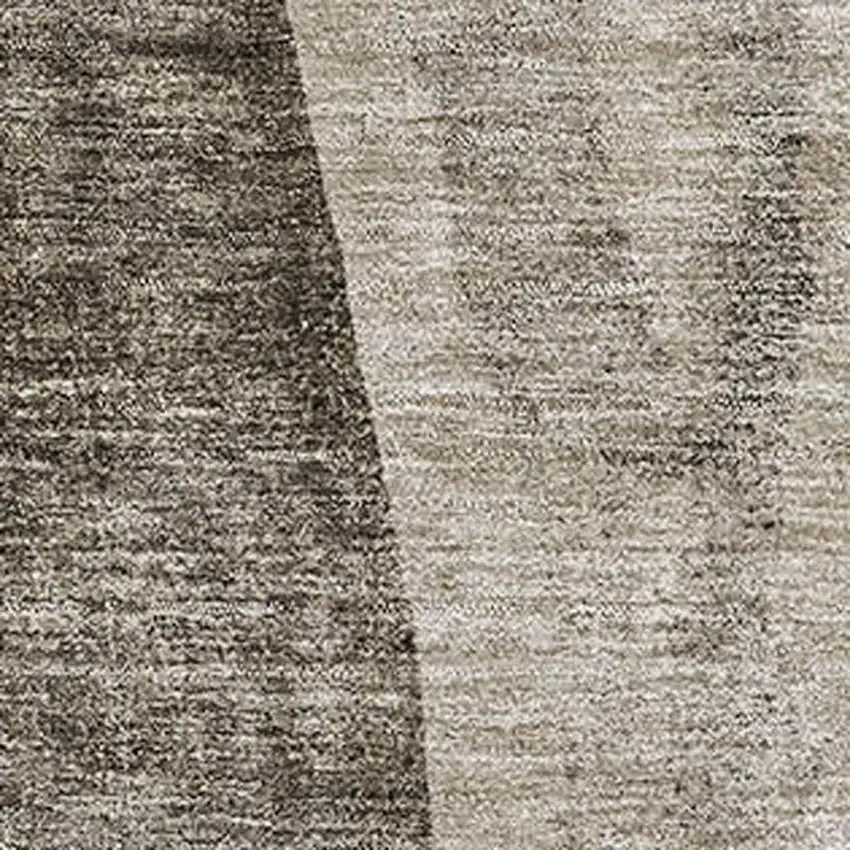 Taupe And Ivory Abstract Washable Area Rug With UV Protection Photo 3