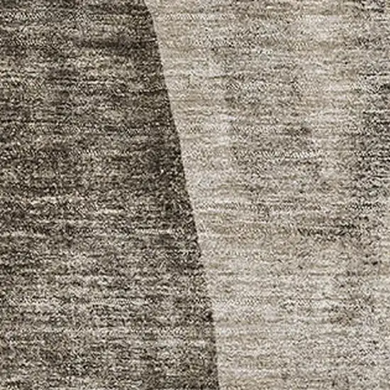 Taupe And Ivory Abstract Washable Area Rug With UV Protection Photo 6