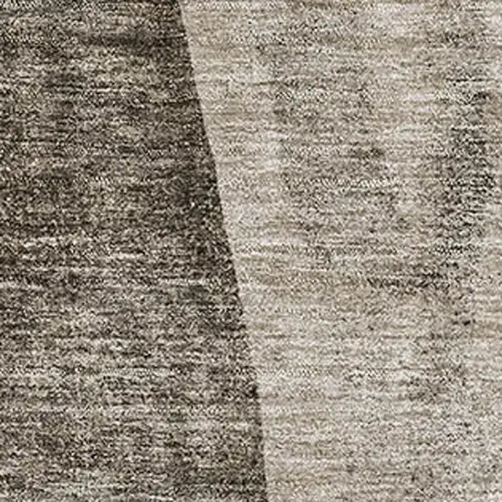 Taupe And Ivory Abstract Washable Area Rug With UV Protection Photo 4