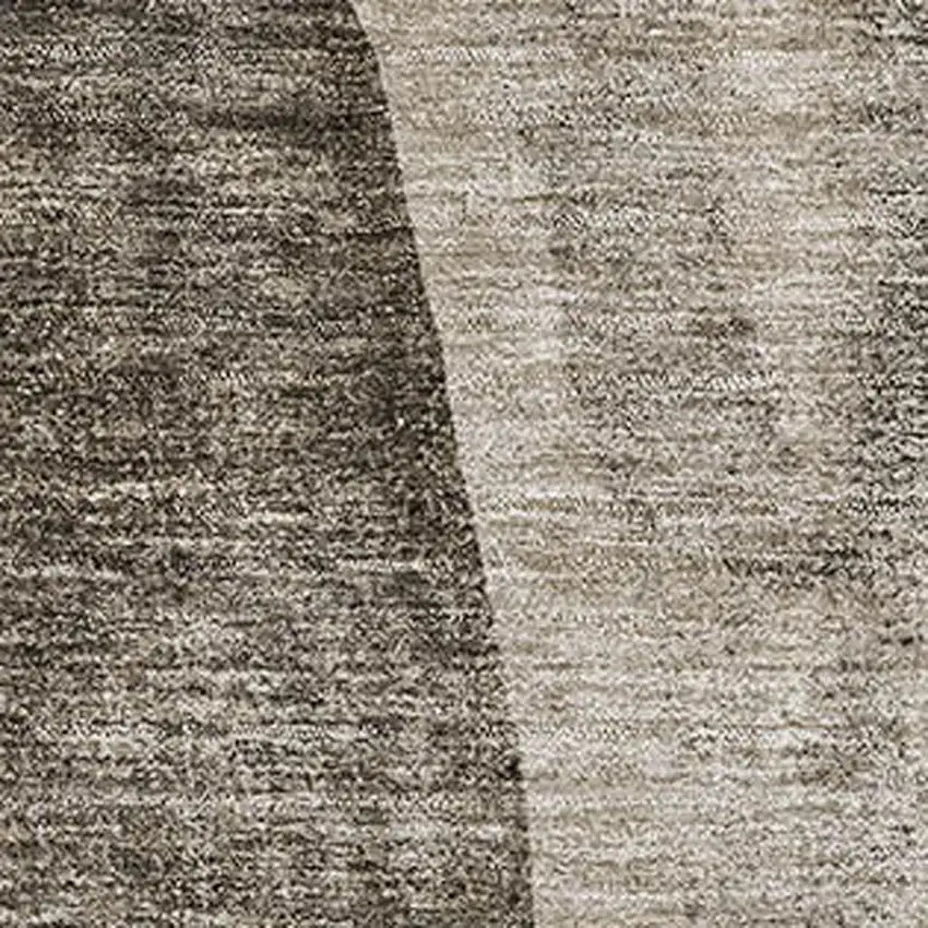 Taupe And Ivory Abstract Washable Area Rug With UV Protection Photo 8