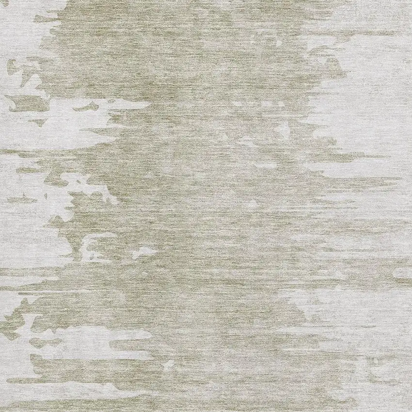 Taupe And Ivory Abstract Washable Area Rug With UV Protection Photo 2