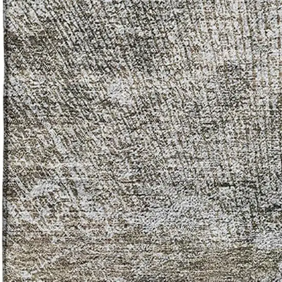 Taupe And Ivory Abstract Washable Area Rug With UV Protection Photo 2