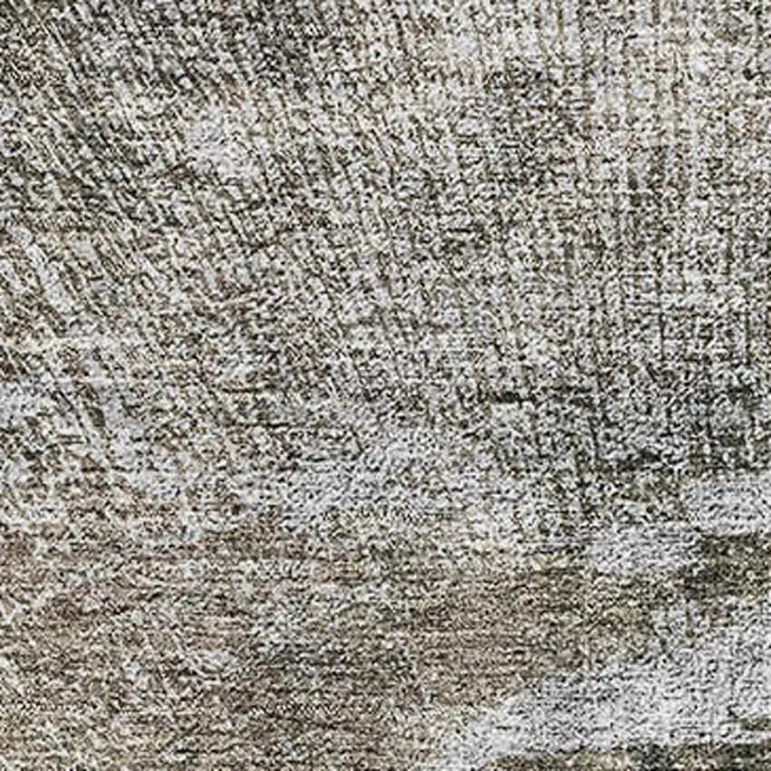 Taupe And Ivory Abstract Washable Area Rug With UV Protection Photo 2