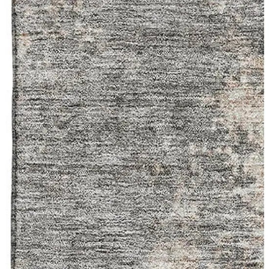 Taupe And Ivory Abstract Washable Area Rug With UV Protection Photo 3