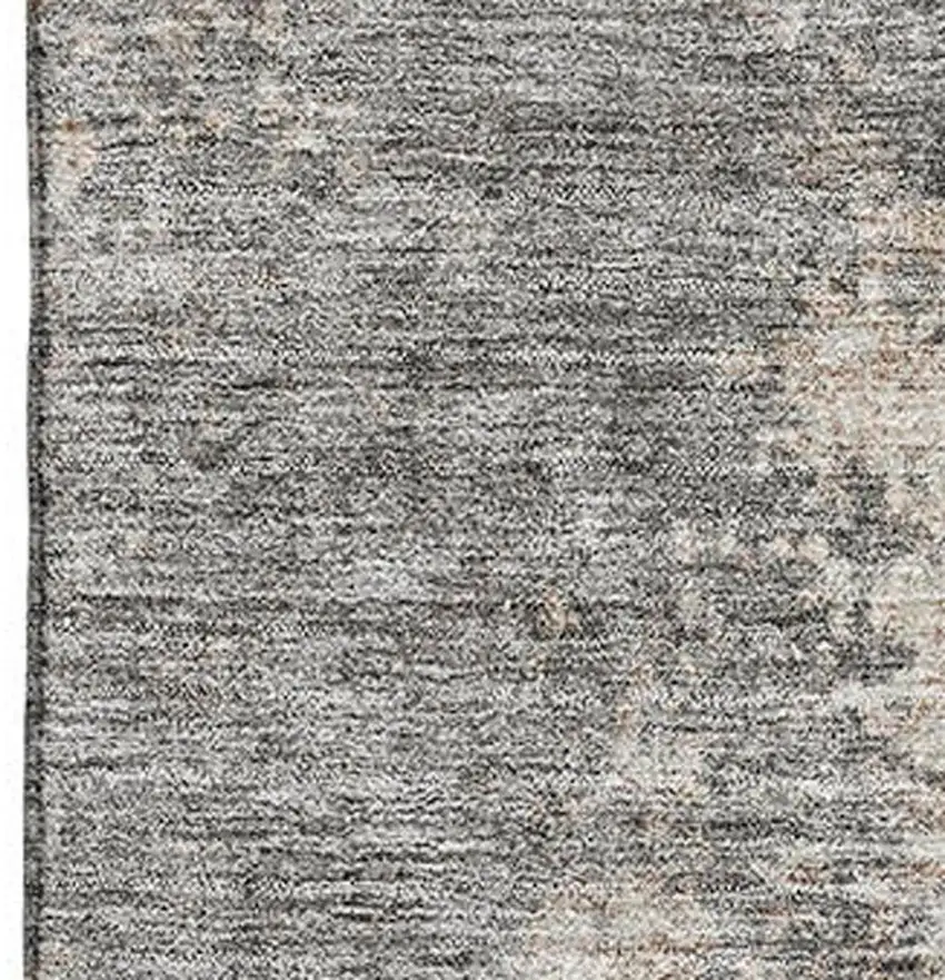 Taupe And Ivory Abstract Washable Area Rug With UV Protection Photo 3