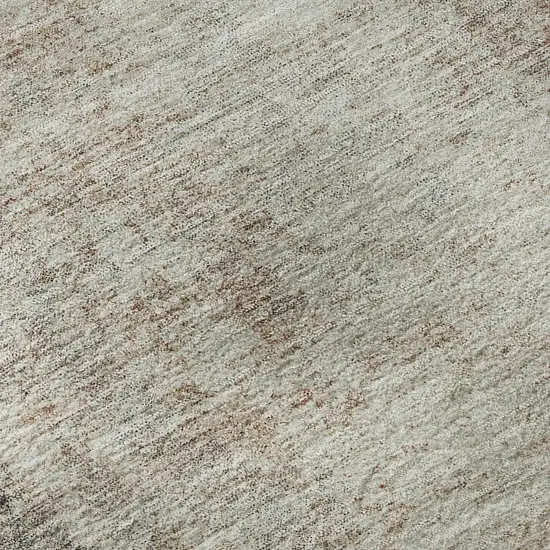 Taupe And Ivory Abstract Washable Area Rug With UV Protection Photo 1