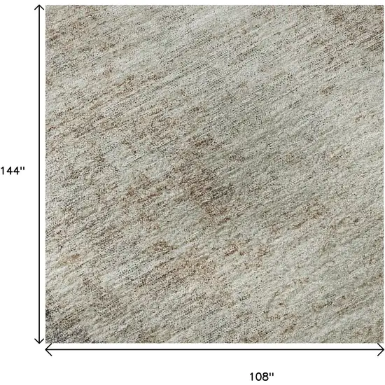 Taupe And Ivory Abstract Washable Area Rug With UV Protection Photo 8