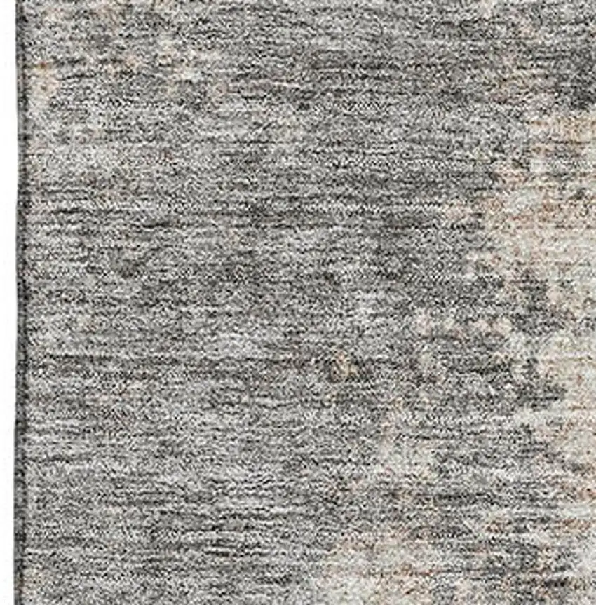 Taupe And Ivory Abstract Washable Area Rug With UV Protection Photo 3