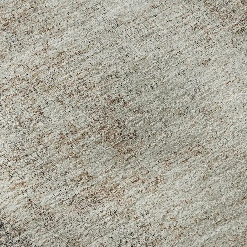 Taupe And Ivory Abstract Washable Area Rug With UV Protection Photo 1